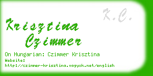 krisztina czimmer business card